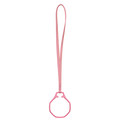 Lanyard en cuir rose avec anneau