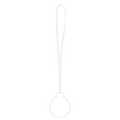 Lanyard en cuir blanc avec anneau